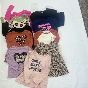 Bundle of girls 4T long sleeve shirts